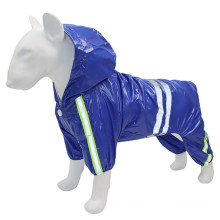Cross-border hot style medium and large dog four-legged reflective raincoat
